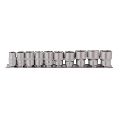 Draper 16400 Socket Set On Metal Rail 3/8in Sq. Dr. (10 Piece) per set