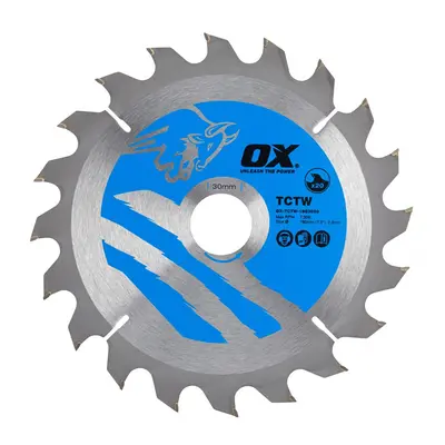 Ox Tools OX-TCTW-1903020 Ox Wood Cutting Circular Saw Blade 190/30Mm 20 Teeth Atb EA