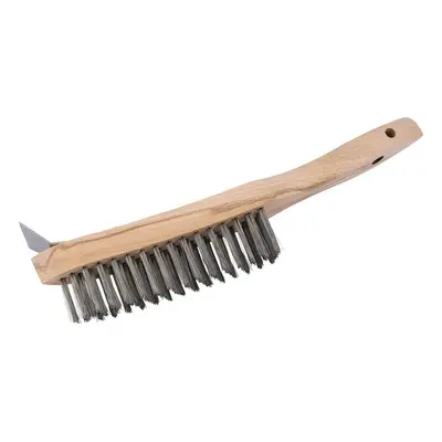 Draper 36176 Heavy Duty 4 Row Wire Scratch Brush With Scraper 310Mm each