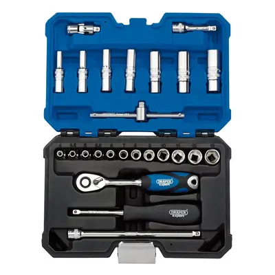 Draper Expert 16443 Metric Socket Set 1/4in Sq. Dr. Blue (25 Piece) per set