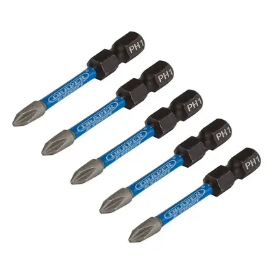 Draper Expert 05498 Cross Slot/Ph Type Impact Screwdriver Bits No.1 X 50Mm 1/4in Hex (Pack Of 5)