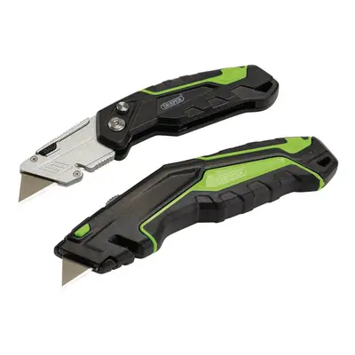 Draper 04773 Retractable & Folding Trimming Knife Set With 10 X Sk2 Two Notch Blades per set 1