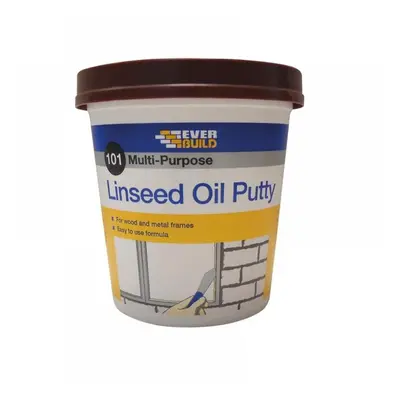 Everbuild Sika 489027 101 Multi-Purpose Linseed Oil Putty Brown 1Kg