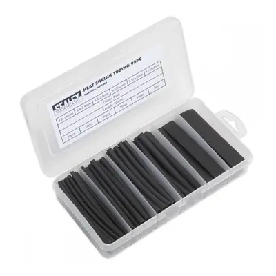 Sealey HST100B Heat Shrink Tubing Assortment 95Pc 100Mm Black