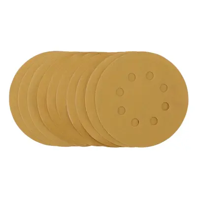 Draper 59766 Gold Sanding Discs With Hook & Loop 125Mm 320 Grit (Pack Of 10) each 10