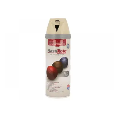 Plastikote 023114 Twist & Spray Matt French Grey 400Ml