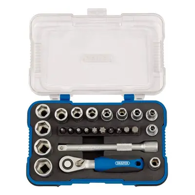 Draper 16354 Metric Socket Set 1/4in Sq. Dr. (25 Piece) per set