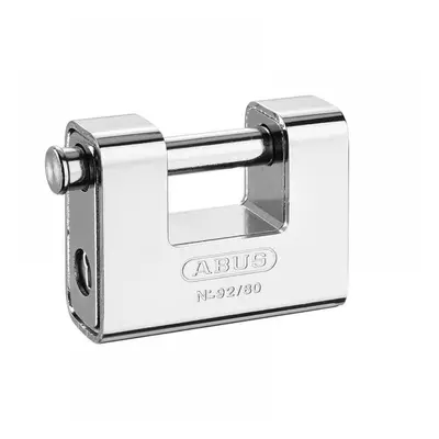 Abus Mechanical 20060 92/80Mm Monoblock Brass Body Shutter Padlock Keyed Alike 8522