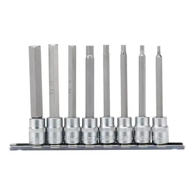 Draper Expert 16286 Long Metric Hex. Socket Bit Set 3/8in Sq. Dr. 100Mm (8 Piece) per set