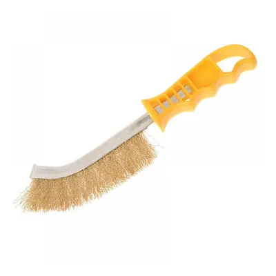 Faithfull 17330001 Wire Scratch Brush Brass Yellow Handle