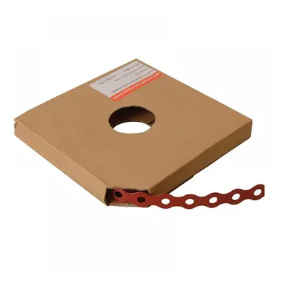 Forgefix PCBR17 Red Plastic Coated Pre-Galvanised Band 17Mm X 0.8 X 10M Box 1