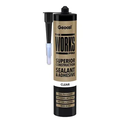 Geocel 6001241/C03 The Works Pro Sealant & Adhesive Clear 290Ml