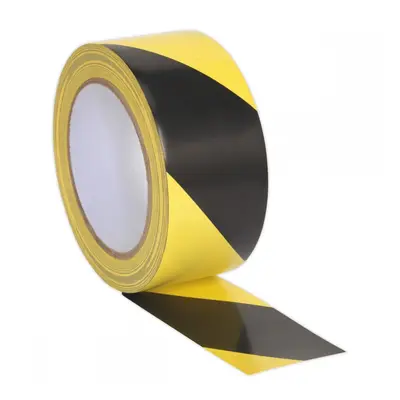 Sealey HWTBY Hazard Warning Tape 50Mm X 33M Black/Yellow