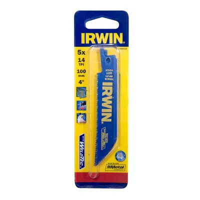 Irwin® 10504147 414R Sabre Saw Blade Metal Cutting 100Mm 14 Tpi Pack Of 5