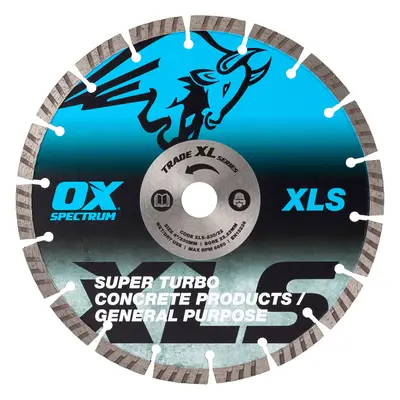 Ox Tools XLS-230/22 Ox Trade Xl Super - Turbo Segmented Diamond Blade - Concrete & Gp - 230/22.2