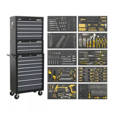 Sealey AP35TBCOMBO Tool Chest Combination 16 Drawer With Ball-Bearing Slides - Black/Grey & 468P