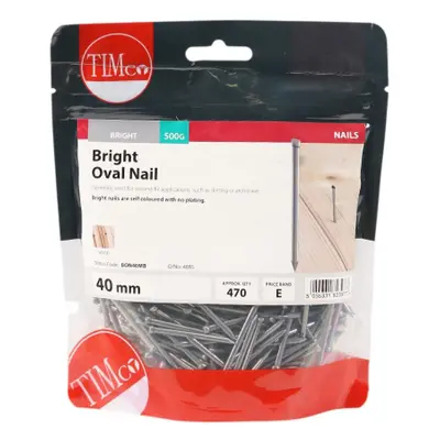 Timco BON40MB Oval Nails - Bright 40Mm