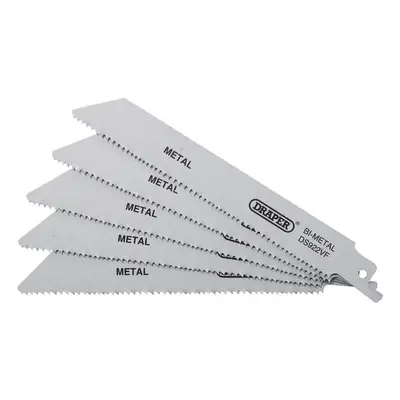 Draper 43463 Bi-Metal Reciprocating Saw Blades For Metal 150Mm 10-14Tpi (Pack Of 5) each 1