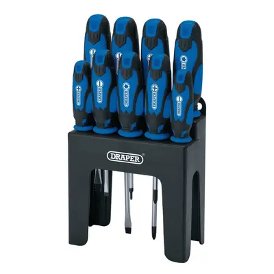 Draper 15960 Soft Grip Screwdriver Set Blue (9 Piece) each 1