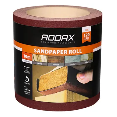 Timco 231311 Sandpaper Roll - 120 Grit - Red 115Mm X 10M Roll 1