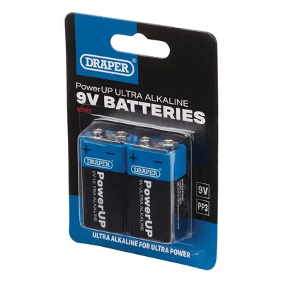 Draper 03983 Powerup Ultra Alkaline 9V Batteries (Pack Of 2) 2