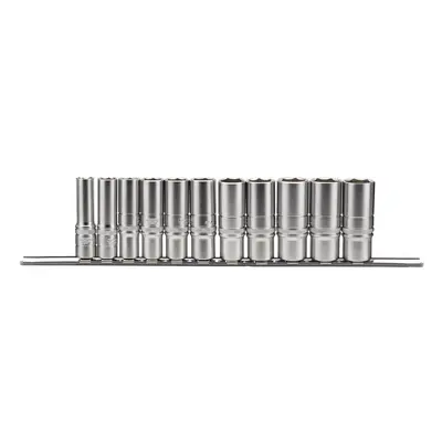 Draper Expert 16495 Imperial Deep Socket Set On A Metal Rail 3/8in Sq. Dr. (11 Piece) per set