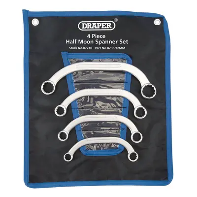 Draper 07210 Half Moon Obstruction Ring Spanner Set (4 Piece) per set