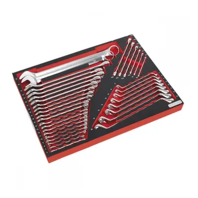 Sealey TBTP03 Tool Tray With Spanner Set 35Pc