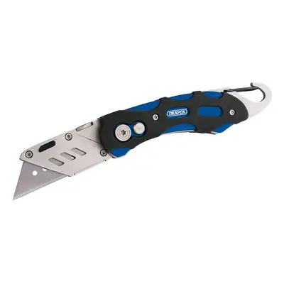 Draper 24383 Folding Trimming Knife With Belt Clip Blue each