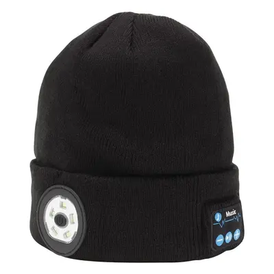 Draper 28346 Smart Wireless Rechargeable Beanie With Led Head Torch And Usb Charging Cable Black