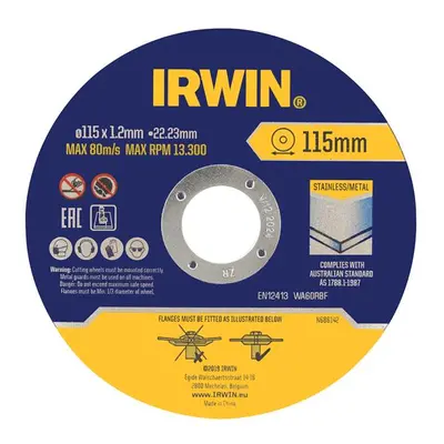 Irwin® Metal Cutting Disc 115 X 1.2 X 22.2Mm Tin Of 10 IW8082105