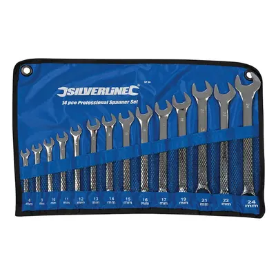 Silverline SP50 Combination Spanner Set 14Pce 8 - 24Mm Each 1