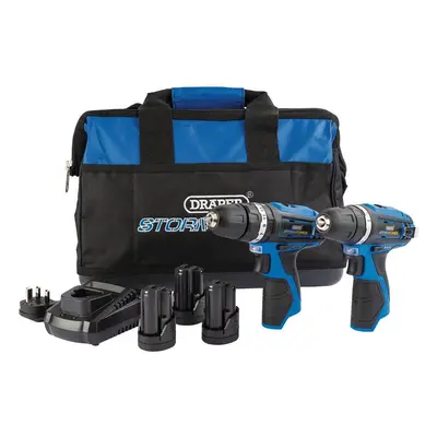 Storm Force 52031 Draper Storm Force® 10.8V Power Interchange Combi Drill And Rotary Drill Twin 