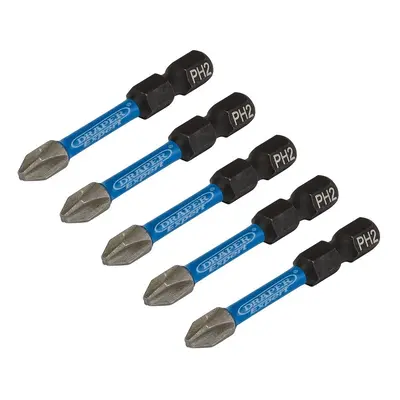 Draper Expert 05499 Cross Slot/Ph Type Impact Screwdriver Bits No.2 X 50Mm 1/4in Hex (Pack Of 5)