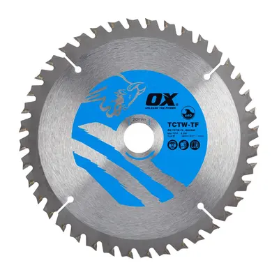 Ox Tools OX-TCTW-TF-1602040 Ox Wood Cutting Thin Kerf Circular Saw Blade 160/20Mm 40 Teeth Atb E