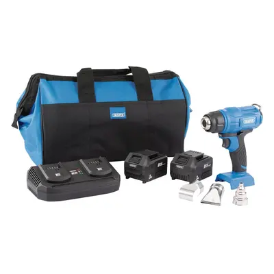 Draper 99738 D20 20V Heat Gun 2 X 3.0 Ah Batteries 1 X Twin Charger 1 X Bag each