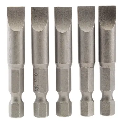 Draper 64280 Plain Slot Insert Bit 8Mm 1/4in Hex 50Mm Long (Pack Of 5) per pack