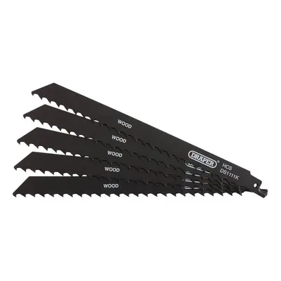 Draper 38589 Reciprocating Saw Blades For Wood And Plastic Cutting 225Mm 3Tpi (Pack Of 5) each 5