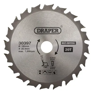 30397 Tct Multi-Purpose Circular Saw Blade 185 X 25.4Mm 20T each