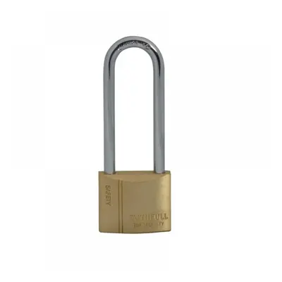 Faithfull BC0440- LS Brass Padlock 40Mm Long Shackle 3 Keys