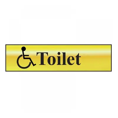 Scan 6004 Disabled Toilet - Polished Brass Effect 200 X 50Mm