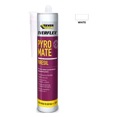 Everbuild Pyro Mate Firesil White 295Ml