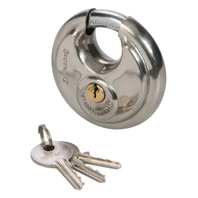 Silverline 292707 Stainless Steel Disc Padlock 70Mm Each 1