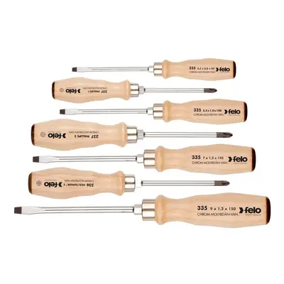 Felo FE33597198 Sd Wooden Handle Set 7-Pcs. Sl/Pz/Ph