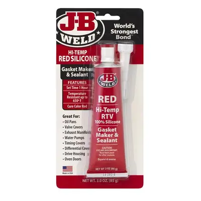 J-B Weld Hi-Temp Silicone Gasket Maker & Sealant Red 85G 31314UK