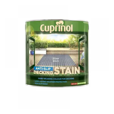 Cuprinol 5122406 Anti-Slip Decking Stain Silver Birch 2.5 Litre