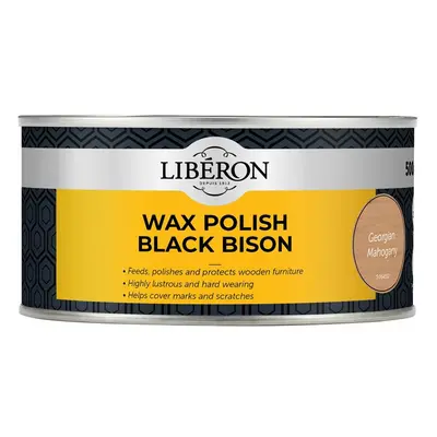 Liberon 126875 Black Bison Wax Paste Georgian Mahogany 500Ml