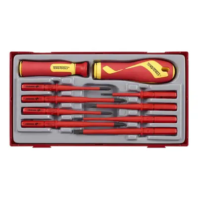 Teng TTV710N Insulated Interchangeable Blade Screwdriver Set 10 Piece