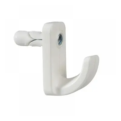 Plasplugs HW124 White Single Hollow Door Hook Pack Of 1