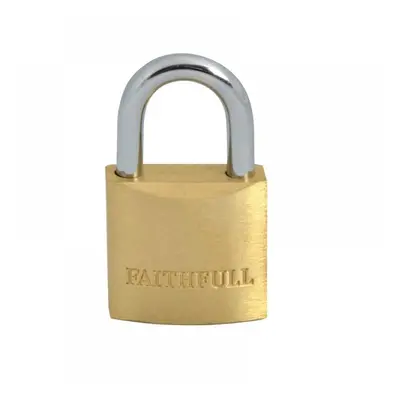 Faithfull BC7525 Brass Padlock 25Mm 3 Keys